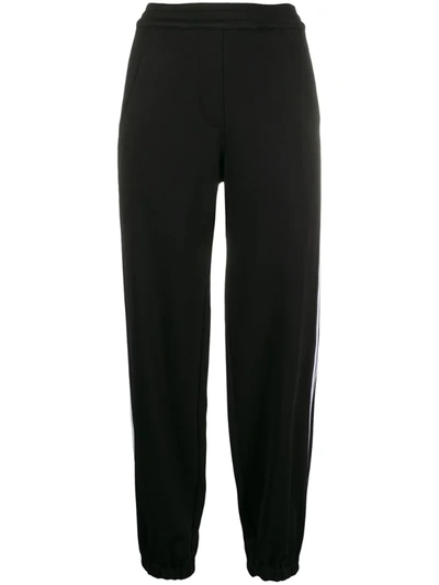 Neil Barrett Side Stripe Track Trousers In Black