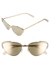 Rebecca Minkoff Indio1 59mm Cat Eye Sunglasses In Light Gold