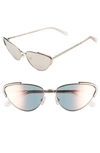 Rebecca Minkoff Indio1 59mm Cat Eye Sunglasses In Gold/ Multi