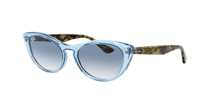 Ray Ban Ray-ban Rb4314n Transparent Light Blue Sunglasses In Light Blue Gradient