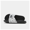 Nike Men's Benassi Jdi Print Slide Sandals From Finish Line In Black