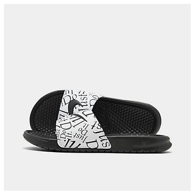 Nike Men's Benassi Jdi Print Slide Sandals From Finish Line In Black
