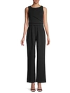 Calvin Klein Sleeveless Wide-leg Jumpsuit In Black