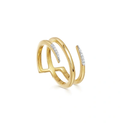 Missoma Gold Pave Claw Lacuna Ring