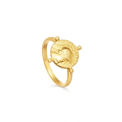 Missoma Lucy Williams Gold Beaded Coin Ring