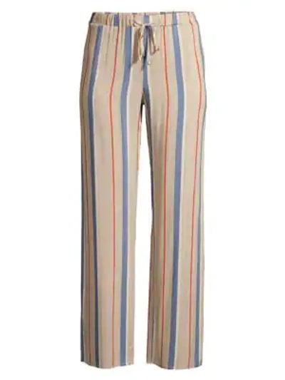 Hanro Sleep & Lounge Woven Viscose Pants In Classic Stripe