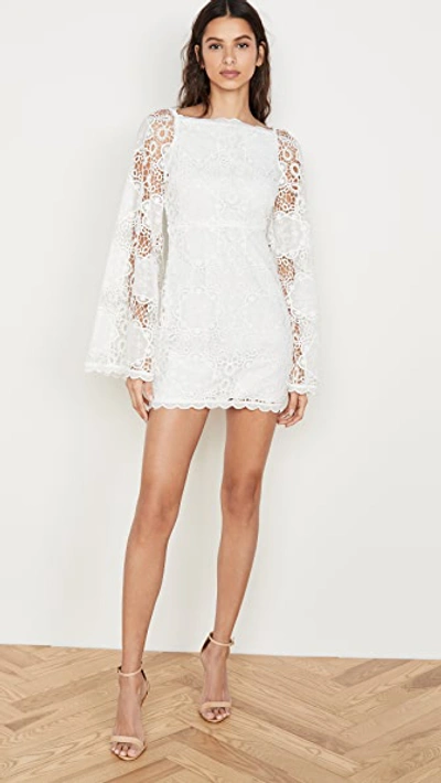 Alice Mccall Diamond Veins Mini Dress In Porcelain