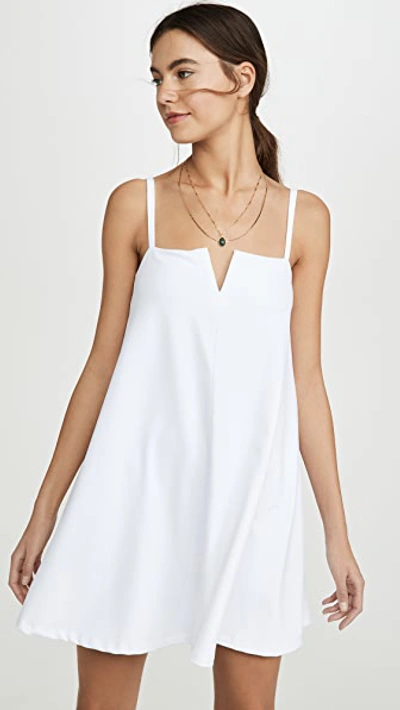 Susana Monaco Flared V-wire Tank Dress In Sugar