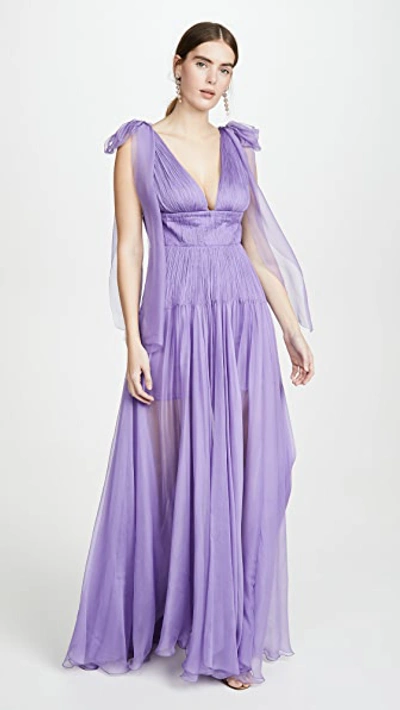 Maria Lucia Hohan Rowen Maxi Dress In Amethyst