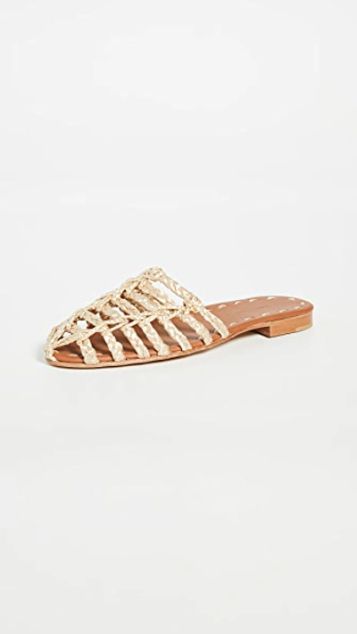 Carrie Forbes Rashida Flat Mules In Gold
