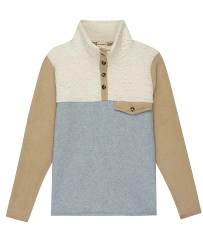 Donni. Tri-fleece Pullover In Creme/heather Grey/sand | ModeSens