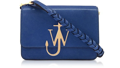 Jw Anderson Anchor Logo Bag W/braided Strap In Blue