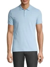 Emporio Armani Short-sleeve Stretch Polo In Azure