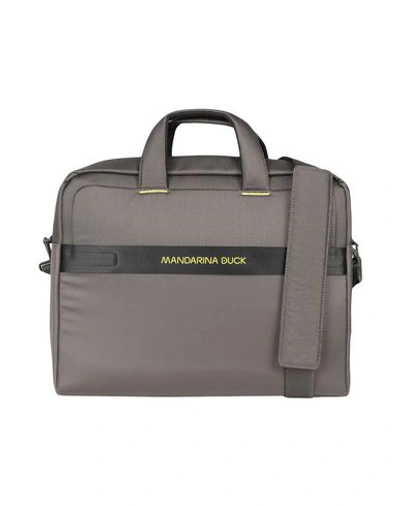 Mandarina Duck Work Bag In Military Green