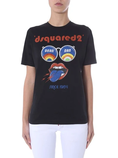Dsquared2 Round-neck T-shirt In Black