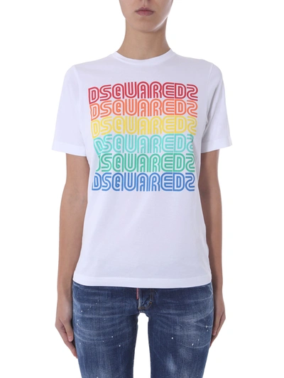 Dsquared2 Round Neck T-shirt In White
