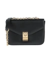Celine Crossbody Bag Pampille Leather Gold In Black