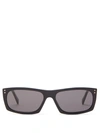 Celine 57mm Rectangular Plastic Sunglasses In Grey