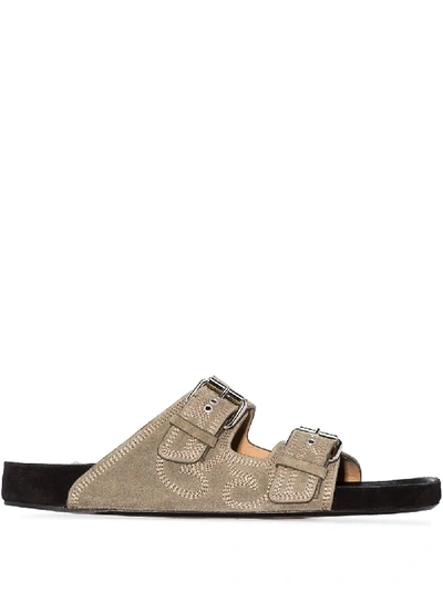 Isabel Marant Lennyo Western Stitch Sandals In Neutrals