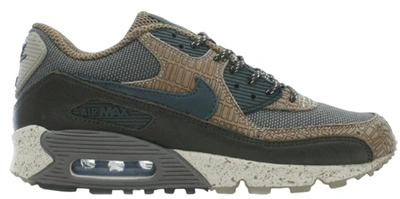 Pre-owned Nike Staple X Air Max 90 Premium Navigation In Olive Grey/dark  Blue Grey-sable Green | ModeSens