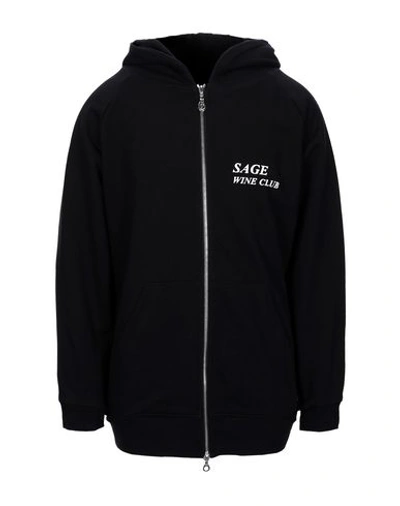 Sage Hooded Sweatshirt In Black