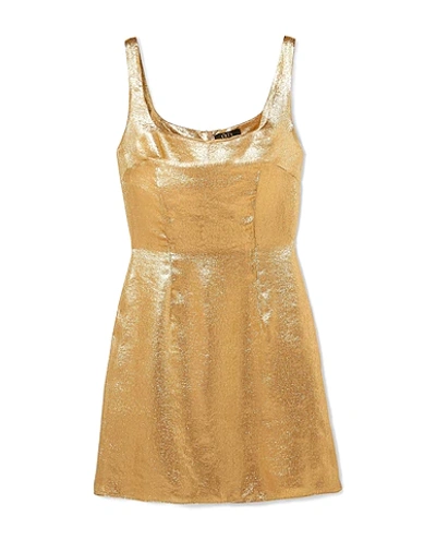 De La Vali Short Dresses In Gold