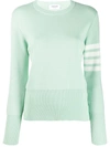 Thom Browne 4-bar Milano Stitch Jumper In Green