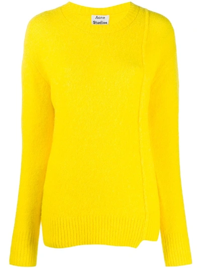 Acne Studios Asymmetric-hem Sweater Canary Yellow