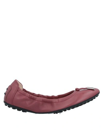 Tod's Ballet Flats In Deep Purple