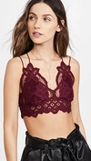 Free People Adella Bralette In Dark Red-green