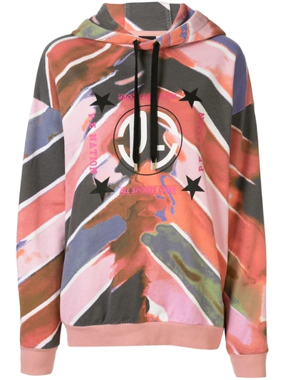 P.e Nation Co-driver Printed French Cotton-terry Hoodie In Multi-colour