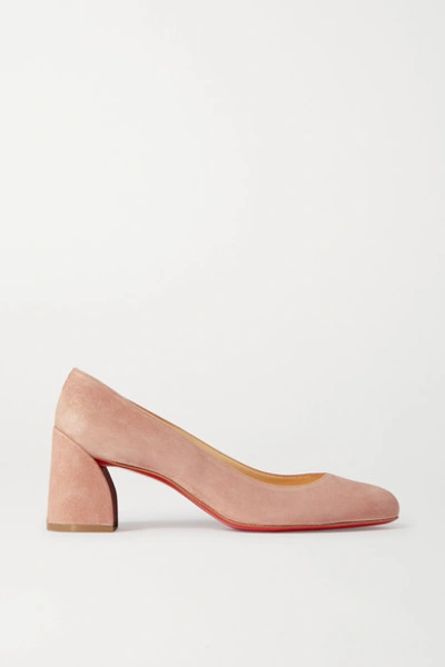 Christian Louboutin Miss Sab 55 Suede Pumps In Neutral ModeSens