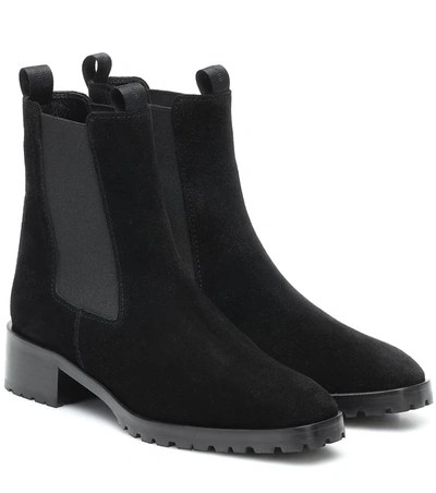 Aeyde Karlo Suede Chelsea Boots In Black