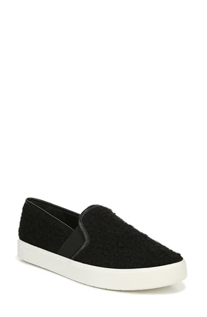 Vince Blair 5 Faux Shearling Slip-on Sneaker In Black | ModeSens