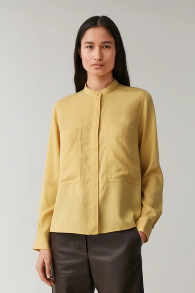 Cos Patch Pocket Shirt In Yellow
