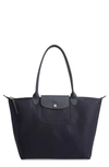 Longchamp Le Pliage Large Neo Shoulder Tote In Navy