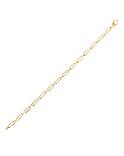 Adinas Jewels 14k Paper Clip Link Bracelet In Gold