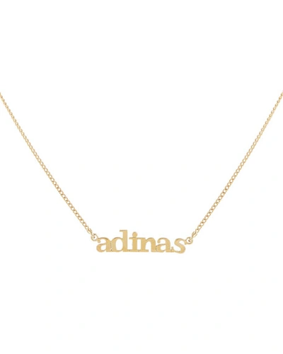 Adinas Jewels Mini Lowercase Nameplate Necklace In Gold