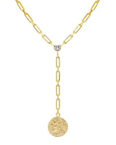 Adinas Jewels Coin Lariat Necklace In Gold
