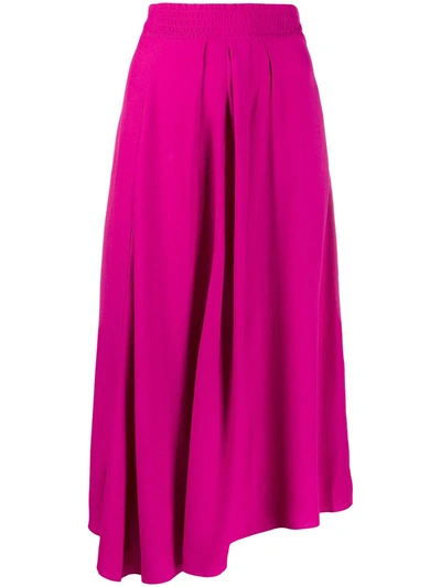 Isabel Marant Étoile Yeba Pleated Silk Midi-skirt In Pink
