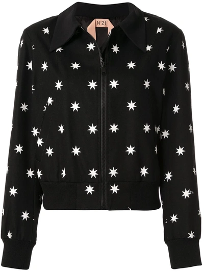 N°21 Black Star-print Cotton Jacket