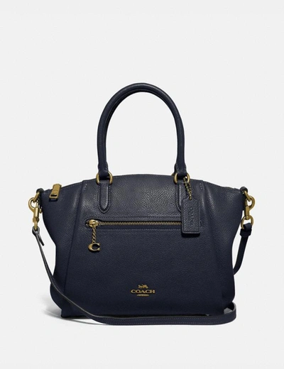 Coach Elise Satchel In Gd/midnight Navy