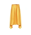 Sies Marjan Darby Crinkled Satin Asymmetric Skirt In Yellow