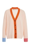 Marni Multi-color Cashmere Cardigan In Pink