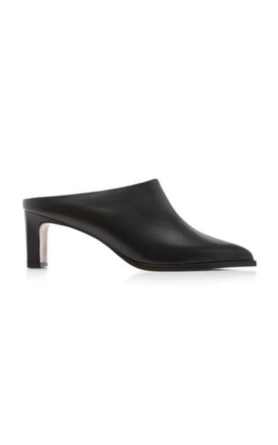 Atp Atelier Fave Leather Mules In Black