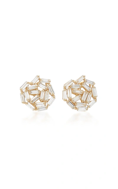 Suzanne Kalan 18k Gold Diamond Earrings