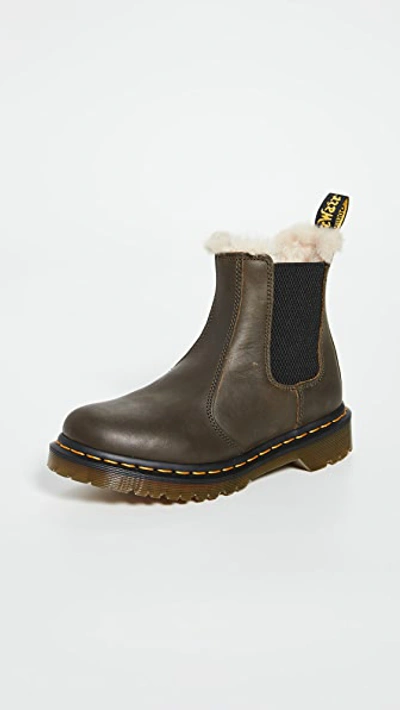 Dr. Martens 2976 Leonore Chelsea Boots In Olive