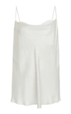 Atm Anthony Thomas Melillo Cowl Neck Silk Charmeuse Camisole In White