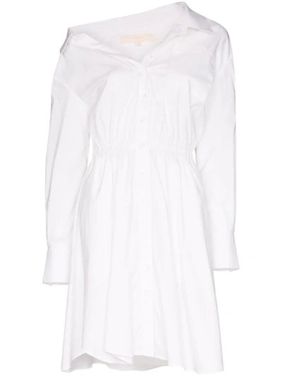 By Any Other Name Falling Off-the-shoulder Mini Shirtdress In White