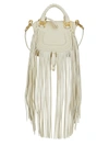 Chloé Marcie Mini Fringe Double-carry Satchel Bag In White